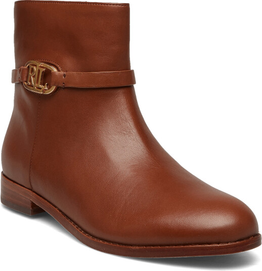 Lauren Ralph Lauren | Briela Burnished Leather Bootie | 36