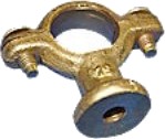 Rørbærer Messing Med Vægflange 15 Mm