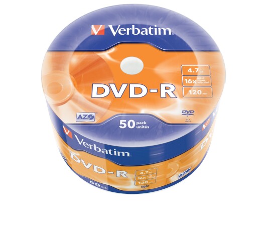 Verbatim DVD-R Verbatim [ wrap 50 | 4.7GB | 16x | Matt Silver | AZO