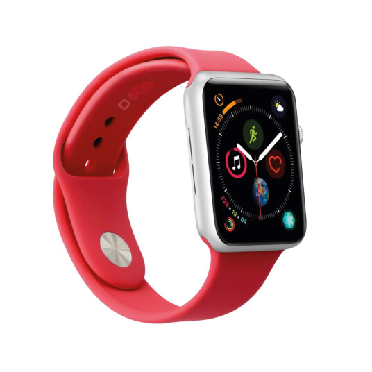 SBS Silikonrem for Apple Watch 38/40/41mm Rød