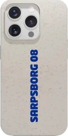 Phonecases3D iPhone 15 Pro Sarpsborg 08 komposterbart deksel, hvit