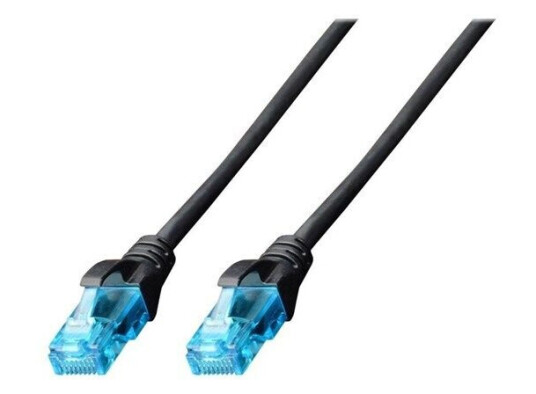 DIGITUS patch cable 5 m black Svart 5 meter