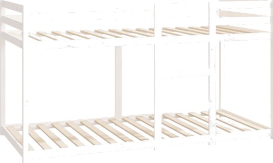 Køyeseng hvit 90x200 cm heltre furu 8721012215825