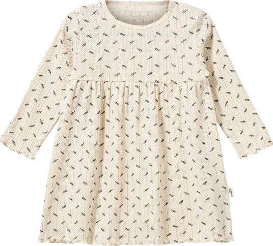 Sofie Schnoor Kjole Syn Antique White m. Trykk/Hullmønster Sofie Schnoor 1½ år 86 Kjole Beige Hvit