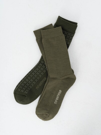 Twentyfour Aurora Idun Ullsokk 2 Pack Grønn 39 41