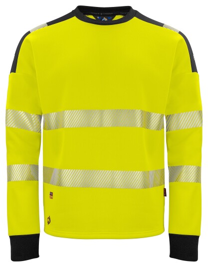 ProJob 6108 Sweatshirt En Iso 20471 Kl 3/2 Yellow/Black XXL