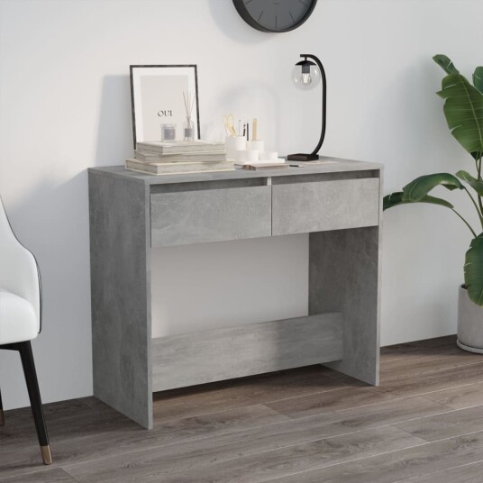 vidaXL Konsollbord betonggrå 89x41x76,5 cm stål