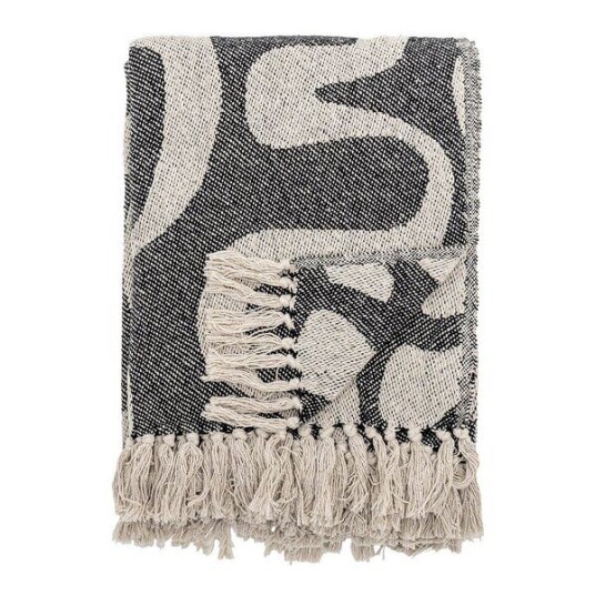 Bloomingville Pledd Salobre 160x130 cm svart Bloomingville Pledd Salobre 160x130 cm svart