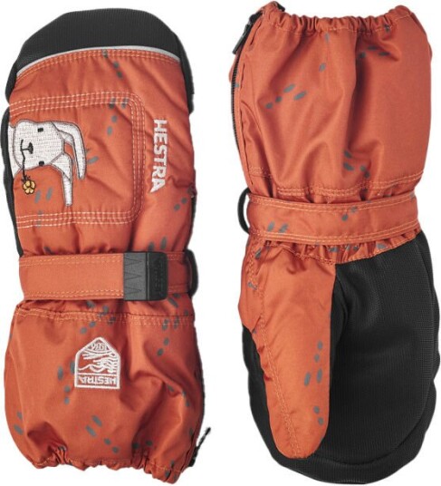 Hestra Baby Zip Long Mitt Orange Print 5 (5-6 år) Hestra Baby Zip Long Mitt Orange Print 5 (5-6 år)