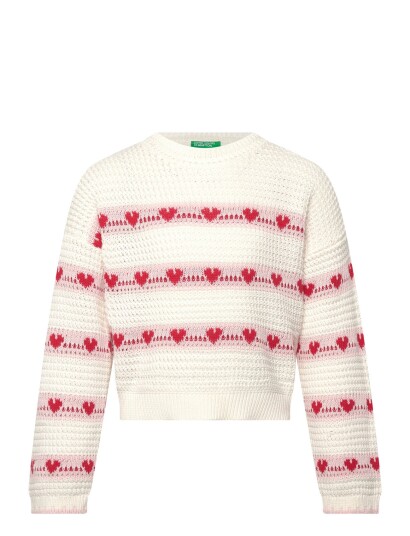 United Colors of Benetton Sweater L/S White 122 United Colors of Benetton Sweater L/S White 122