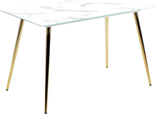 Gabriela Spisebord 70x120 cm - Hvitt Gull