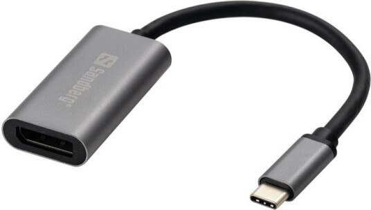 Sandberg USB-C til DisplayPort Adapter - Hvit Kabeladapter for Videotilbehør