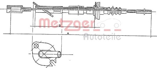 Clutchkabel METZGER 1402.3