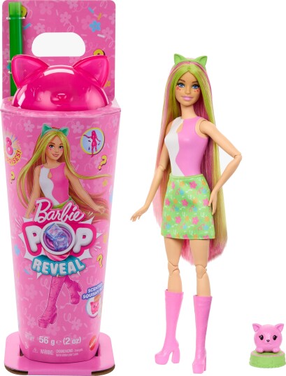 Barbie Pop Reveal Shakes Series Doll & Accessories Set, Scented Cute Kitten Fashion Doll - Multi/patterned - ONE SIZE Barbie Pop Reveal Shakes Series Doll & Accessories Set, Scented Cute Kitten Fashion Doll - Multi/patterned - ONE SIZE