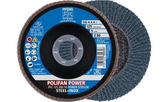 Pferd Tilbehør 67788126 K80 125mm 12200 rpm 10 stk Pferd Tilbehør 67788126 K80 125mm 12200 rpm 10 stk