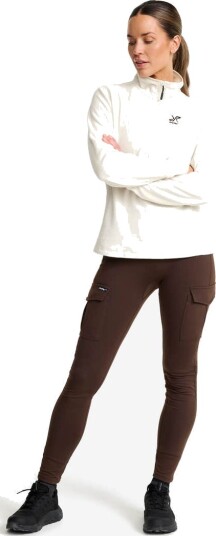 Revolutionrace Hiker Half zip Fleece Dame Tofu 4XL Dame Overdeler Fleece & midlayers