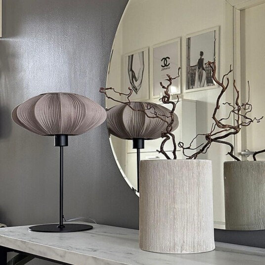 Mamsell stor bordlampe   Svart / Grå