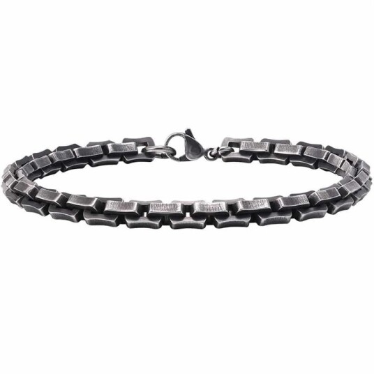 Taqua stål armbånd vintage oksidert 19cm Taqua stål armbånd vintage oksidert 19cm