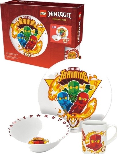 Lego Ninjago Frokostsett I Keramikk Skål Tallerken Og Kopp