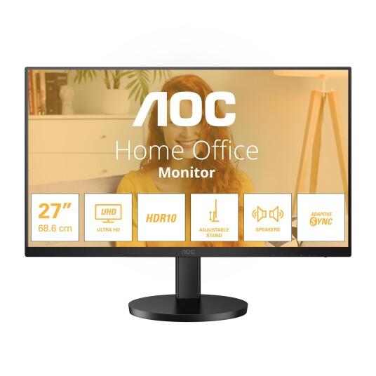AOC U27B3AF 27" 4K IPS Gaming PC-skjerm med HDR10 - Svart AOC U27B3AF 27" 4K IPS Gaming PC-skjerm med HDR10 - Svart
