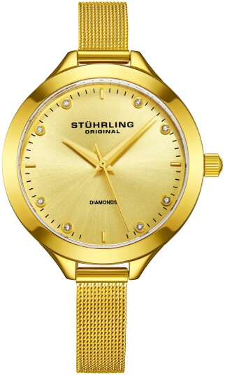 Stührling Original Dameklokke 624M2.03 Diamond Gull/Gulltonet stål Stührling Original Dameklokke 624M2.03 Diamond Gull/Gulltonet stål