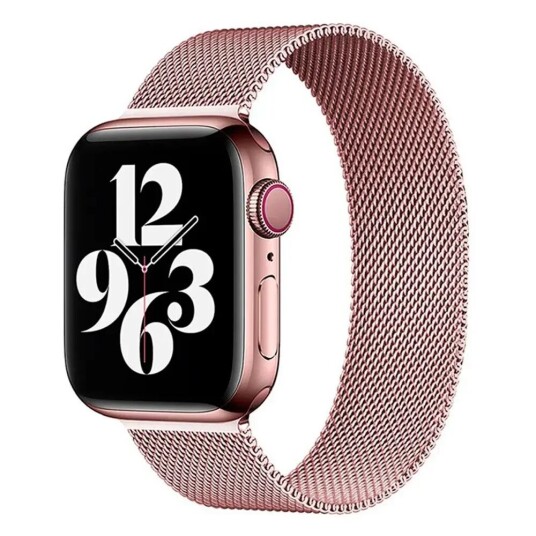 Lippa Apple Watch (42/44/SE/45/49mm) Magnetisk Reim i Rustfritt Stål - Rose Gold Lippa Apple Watch (42/44/SE/45/49mm) Magnetisk Reim i Rustfritt Stål - Rose Gold