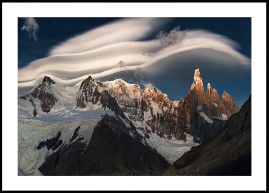 Golden Peaks Lenticular Sky Plakat / 100x150