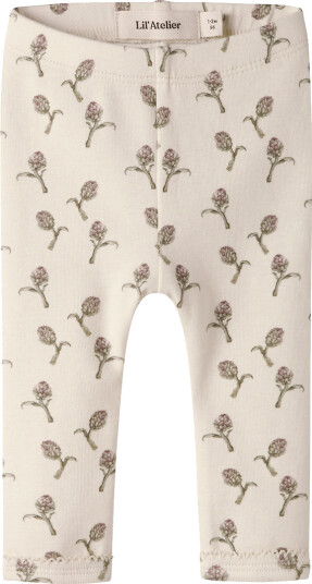 Lil" Atelier Leggings NbfGayo Slim Turteldue/LEDISKOKK Lil Atelier 1½ år (86) Leggings Beige
