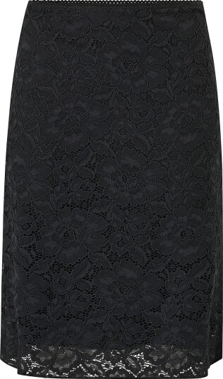 Gina Tricot Blondeskjørt 90s Lace Midi Skirt Svart