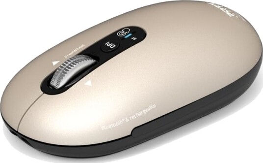 Port Connect Pure Color Mus Ladbar Optisk 5 Knapper Trådløs Bluetooth Perle