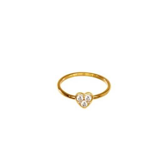 Stine A Jewelry J"Adore Ring Gullfarge Hvit 50.0 Eurosize