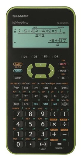 Sharp EL-W531XHGR kalkulator Lomme Vitenskaplig Sort GrÃ¸nn