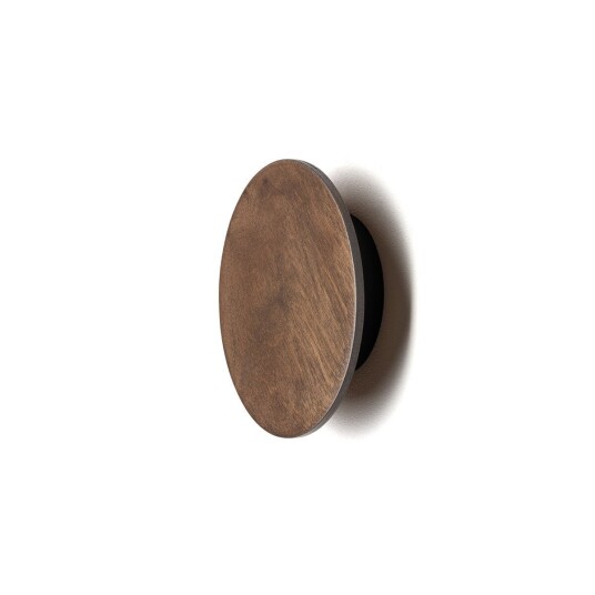 Timber rund vegglampe 15 cm 7W 3000 Kelvin Brun