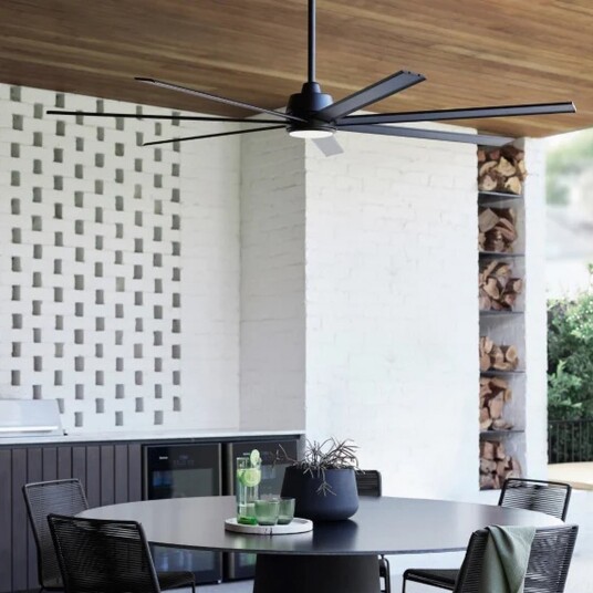 Atlanta takvifte med lys svart DC stillegående – Beacon Beacon Lighting Atlanta dimmbar Svart Stue Aluminium Moderne 35 Svart