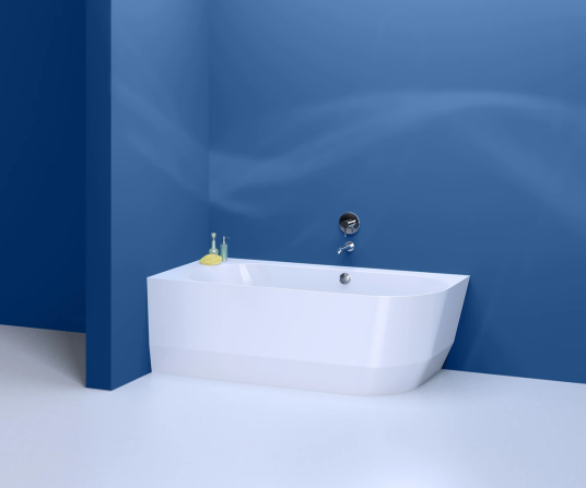 Laufen Pro Hjørnebadekar 1800x800 mm, Venstre, Kompositt, Hvit