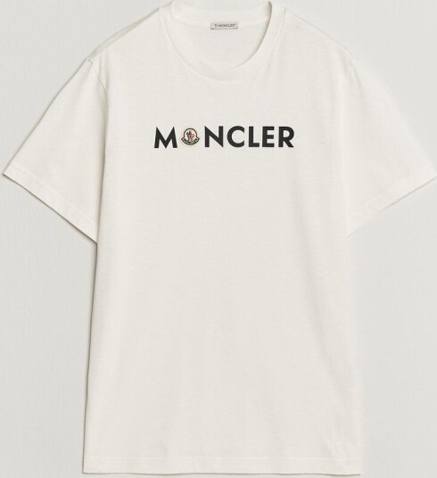 Moncler Logo Lettering T Shirts White
