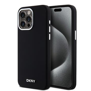 iPhone 15 Pro Max DKNY Liquid Silicone Metal Logo Deksel Magsafe-kompatibel Svart iPhone 15 Pro Max DKNY Liquid Silicone Metal Logo Deksel Magsafe-kompatibel Svart