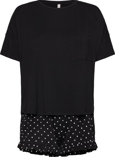 Hunkemöller Pj Short Loosefit Dot - BLACK - S