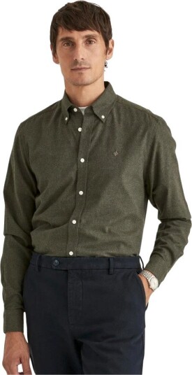 Morris Watts Flannel Shirt Slim Fit Khaki green XXL Morris Watts Flannel Shirt Slim Fit Khaki green XXL