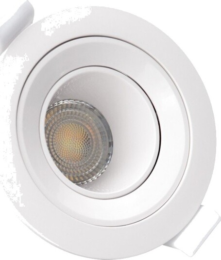 Spectrum GU10 Fiale Core Deep innfellingsspot Ø8,6cm hvit rund justerbar lav blending uten lyskilde