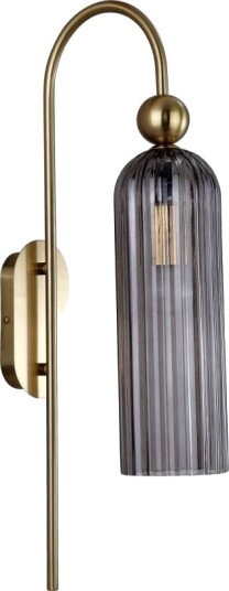 Light Prestige Vegglampe Piega Røykfarget Glass Til Entré