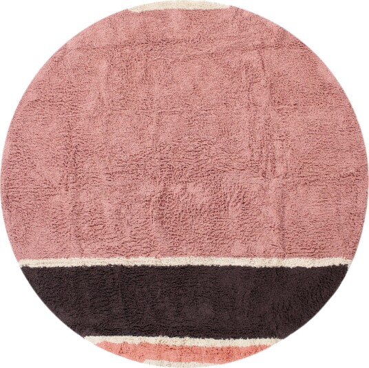Runde tepper Vinci Natural Cotton Shaggy rosa Størrelse: Ø 160 cm