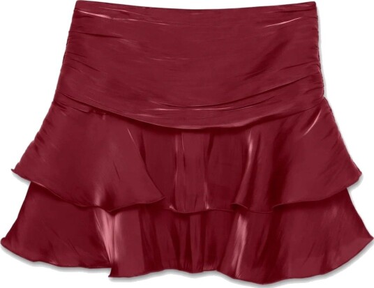 Vero Moda Polly High Waist Layer Short Skirt Rød S