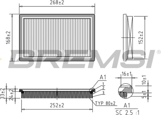 Luftfilter BREMSI FA1363