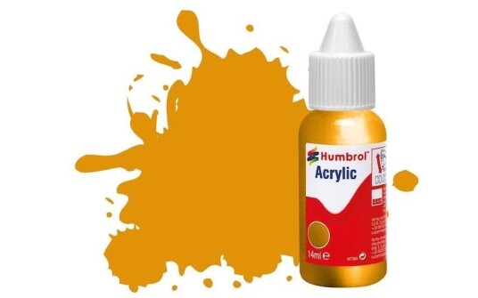 Humbrol Akryl No 54 Brass - Metallic 14ml Dropper Bottle