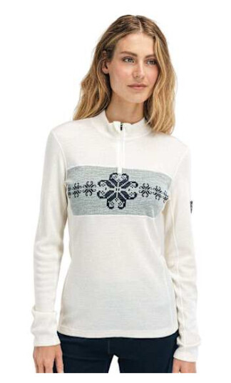Dale of Norway Falkeberg Baselayer Half Zip Dame Offwhite/Navy M
