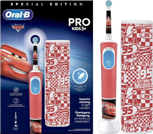 Oral-B Cars PRO Elektrisk tannbørste for barn + etui Oral-B Cars PRO Elektrisk tannbørste for barn + etui