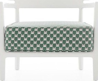 Kartell CARA MAT Liberty Obi Check Utendørs Lenestol Hvit/salvie Kartell CARA MAT Liberty Obi Check Utendørs Lenestol Hvit/salvie