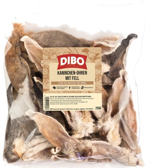 Dibo Kaninører Med Pels 250 G