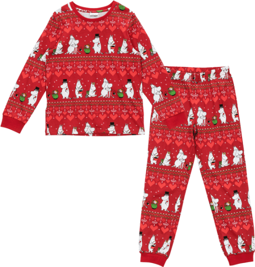 Martinex Vinterhjerte Mummi pyjamas til barn Red